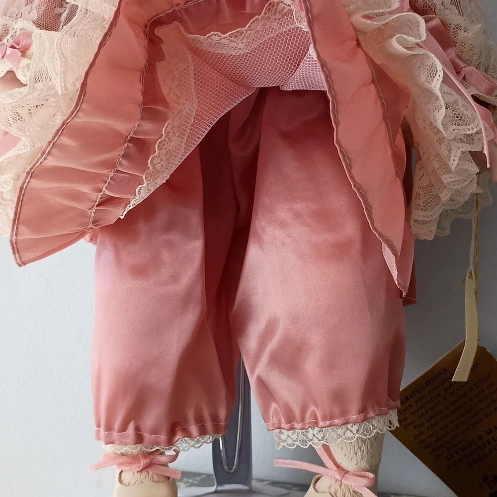 Porcelain Doll Sad Face Vintage Seymour Mann Collection Pink